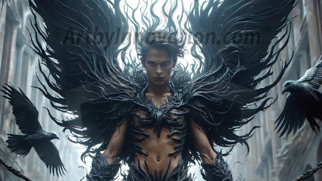 AI male art photos with a fantastical atmosphere. Imagine a Hogwarts School of Witchcraft student, from the Harry Potter series, a handsome, beautiful, and attractive, shirtless young teenage boy, standing firm against a threat. With a detailed Hogwarts castle background, casting a powerful spell, conjuring creatures based on their assigned house crest. From Demonic snakes, powerful lions, fierce badgers, or a murder of Crows. Dementors floating ominously in a cloudy sky, and sparks, shadows, and cinematic lighting, offering an otherworldly vibe.