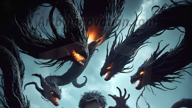 AI male art photos with a fantastical atmosphere. Imagine a Hogwarts School of Witchcraft student, from the Harry Potter series, a handsome, beautiful, and attractive, shirtless young teenage boy, standing firm against a threat. With a detailed Hogwarts castle background, casting a powerful spell, conjuring creatures based on their assigned house crest. From Demonic snakes, powerful lions, fierce badgers, or a murder of Crows. Dementors floating ominously in a cloudy sky, and sparks, shadows, and cinematic lighting, offering an otherworldly vibe.