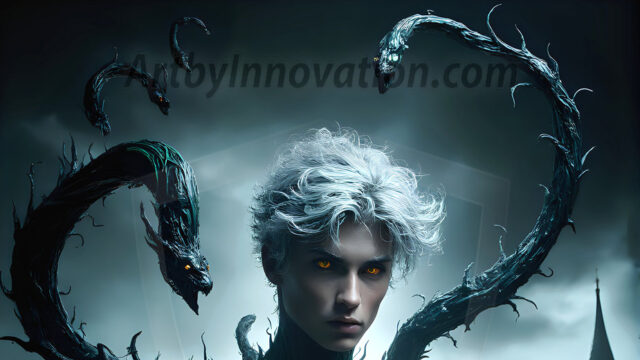 AI male art photos with a fantastical atmosphere. Imagine a Hogwarts School of Witchcraft student, from the Harry Potter series, a handsome, beautiful, and attractive, shirtless young teenage boy, standing firm against a threat. With a detailed Hogwarts castle background, casting a powerful spell, conjuring creatures based on their assigned house crest. From Demonic snakes, powerful lions, fierce badgers, or a murder of Crows. Dementors floating ominously in a cloudy sky, and sparks, shadows, and cinematic lighting, offering an otherworldly vibe.