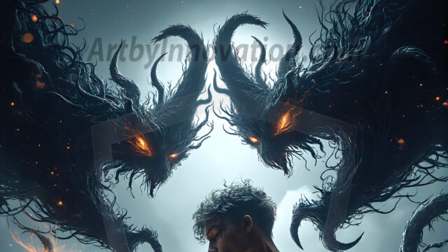 AI male art photos with a fantastical atmosphere. Imagine a Hogwarts School of Witchcraft student, from the Harry Potter series, a handsome, beautiful, and attractive, shirtless young teenage boy, standing firm against a threat. With a detailed Hogwarts castle background, casting a powerful spell, conjuring creatures based on their assigned house crest. From Demonic snakes, powerful lions, fierce badgers, or a murder of Crows. Dementors floating ominously in a cloudy sky, and sparks, shadows, and cinematic lighting, offering an otherworldly vibe.