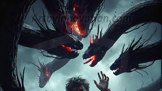 AI male art photos with a fantastical atmosphere. Imagine a Hogwarts School of Witchcraft student, from the Harry Potter series, a handsome, beautiful, and attractive, shirtless young teenage boy, standing firm against a threat. With a detailed Hogwarts castle background, casting a powerful spell, conjuring creatures based on their assigned house crest. From Demonic snakes, powerful lions, fierce badgers, or a murder of Crows. Dementors floating ominously in a cloudy sky, and sparks, shadows, and cinematic lighting, offering an otherworldly vibe.