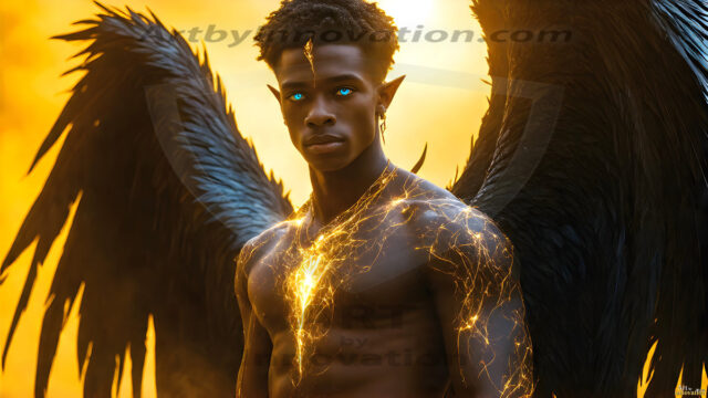 The Dragon Prince - A very attractive shirtless young male prince, with his dragon. The Dragon Prince - A very attractive shirtless young male prince, with a muscular body. Handsome, beautiful facial features, standing next to him a huge dragon, the dragon staring directly at camera, with his piercing eyes, his mouth slightly opened, degerming if we could be a threat.
