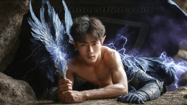 The Dragon Prince - A very attractive shirtless young male prince, with his dragon. The Dragon Prince - A very attractive shirtless young male prince, with a muscular body. Handsome, beautiful facial features, standing next to him a huge dragon, the dragon staring directly at camera, with his piercing eyes, his mouth slightly opened, degerming if we could be a threat.