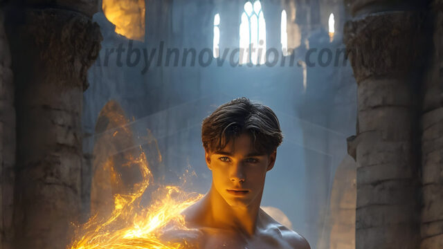 AI-generated abstract art featuring beautiful, handsome, sexy, shirtless, men, boys, lads. Fantasy, elemental mages typically have the ability to manipulate the basic elements, such as fire, water, earth, and air. This can extend to controlling sub-elements like ice, lightning, and sometimes even metal or wood.