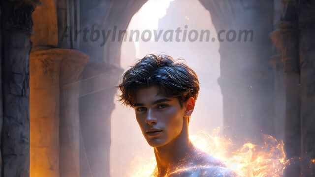 AI-generated abstract art featuring beautiful, handsome, sexy, shirtless, men, boys, lads. Fantasy, elemental mages typically have the ability to manipulate the basic elements, such as fire, water, earth, and air. This can extend to controlling sub-elements like ice, lightning, and sometimes even metal or wood.