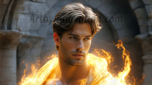 AI-generated abstract art featuring beautiful, handsome, sexy, shirtless, men, boys, lads. Fantasy, elemental mages typically have the ability to manipulate the basic elements, such as fire, water, earth, and air. This can extend to controlling sub-elements like ice, lightning, and sometimes even metal or wood.