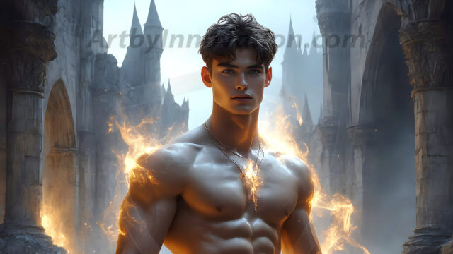 AI-generated abstract art featuring beautiful, handsome, sexy, shirtless, men, boys, lads. Fantasy, elemental mages typically have the ability to manipulate the basic elements, such as fire, water, earth, and air. This can extend to controlling sub-elements like ice, lightning, and sometimes even metal or wood.