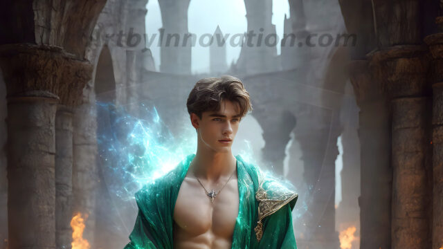 AI-generated abstract art featuring beautiful, handsome, sexy, shirtless, men, boys, lads. Fantasy, elemental mages typically have the ability to manipulate the basic elements, such as fire, water, earth, and air. This can extend to controlling sub-elements like ice, lightning, and sometimes even metal or wood.