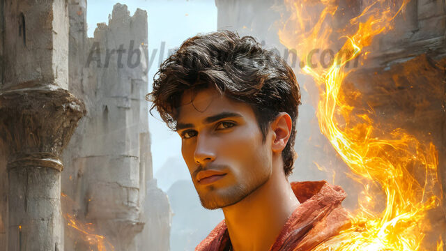 AI-generated abstract art featuring beautiful, handsome, sexy, shirtless, men, boys, lads. Fantasy, elemental mages typically have the ability to manipulate the basic elements, such as fire, water, earth, and air. This can extend to controlling sub-elements like ice, lightning, and sometimes even metal or wood.