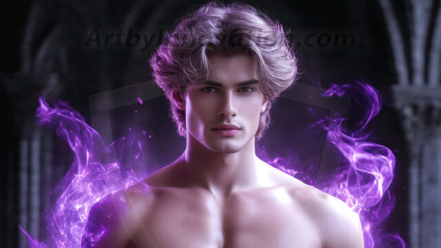 AI-generated abstract art featuring beautiful, handsome, sexy, shirtless, men, boys, lads. Fantasy, elemental mages typically have the ability to manipulate the basic elements, such as fire, water, earth, and air. This can extend to controlling sub-elements like ice, lightning, and sometimes even metal or wood.