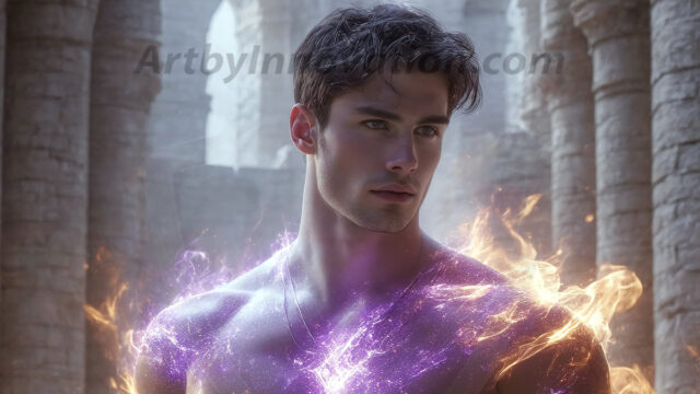 AI-generated abstract art featuring beautiful, handsome, sexy, shirtless, men, boys, lads. Fantasy, elemental mages typically have the ability to manipulate the basic elements, such as fire, water, earth, and air. This can extend to controlling sub-elements like ice, lightning, and sometimes even metal or wood.