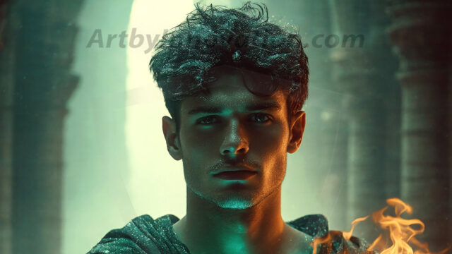 AI-generated abstract art featuring beautiful, handsome, sexy, shirtless, men, boys, lads. Fantasy, elemental mages typically have the ability to manipulate the basic elements, such as fire, water, earth, and air. This can extend to controlling sub-elements like ice, lightning, and sometimes even metal or wood.