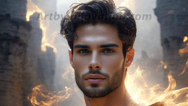 AI-generated abstract art featuring beautiful, handsome, sexy, shirtless, men, boys, lads. Fantasy, elemental mages typically have the ability to manipulate the basic elements, such as fire, water, earth, and air. This can extend to controlling sub-elements like ice, lightning, and sometimes even metal or wood.