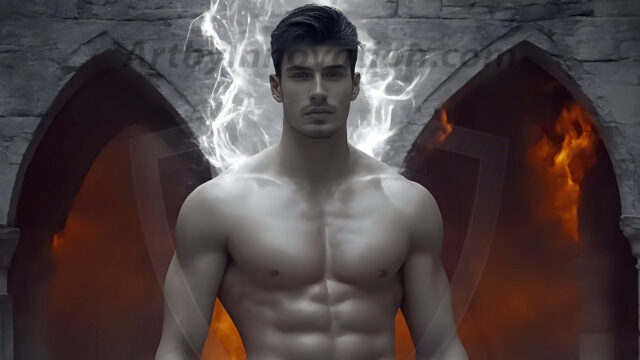AI-generated abstract art featuring beautiful, handsome, sexy, shirtless, men, boys, lads. Fantasy, elemental mages typically have the ability to manipulate the basic elements, such as fire, water, earth, and air. This can extend to controlling sub-elements like ice, lightning, and sometimes even metal or wood.