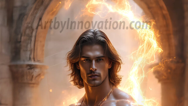 AI-generated abstract art featuring beautiful, handsome, sexy, shirtless, men, boys, lads. Fantasy, elemental mages typically have the ability to manipulate the basic elements, such as fire, water, earth, and air. This can extend to controlling sub-elements like ice, lightning, and sometimes even metal or wood.