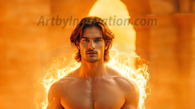 AI-generated abstract art featuring beautiful, handsome, sexy, shirtless, men, boys, lads. Fantasy, elemental mages typically have the ability to manipulate the basic elements, such as fire, water, earth, and air. This can extend to controlling sub-elements like ice, lightning, and sometimes even metal or wood.