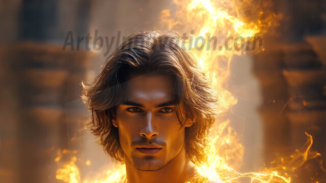 AI-generated abstract art featuring beautiful, handsome, sexy, shirtless, men, boys, lads. Fantasy, elemental mages typically have the ability to manipulate the basic elements, such as fire, water, earth, and air. This can extend to controlling sub-elements like ice, lightning, and sometimes even metal or wood.