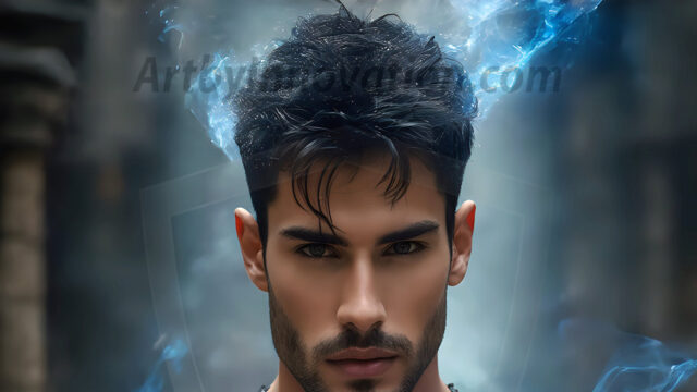 AI-generated abstract art featuring beautiful, handsome, sexy, shirtless, men, boys, lads. Fantasy, elemental mages typically have the ability to manipulate the basic elements, such as fire, water, earth, and air. This can extend to controlling sub-elements like ice, lightning, and sometimes even metal or wood.