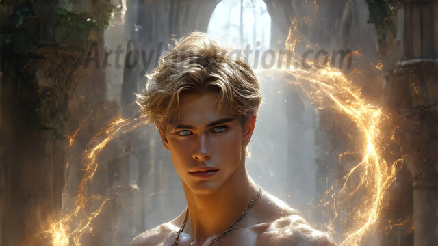 AI-generated abstract art featuring beautiful, handsome, sexy, shirtless, men, boys, lads. Fantasy, elemental mages typically have the ability to manipulate the basic elements, such as fire, water, earth, and air. This can extend to controlling sub-elements like ice, lightning, and sometimes even metal or wood.