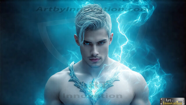 AI-generated abstract art featuring beautiful, handsome, sexy, shirtless, men, boys, lads. Fantasy, elemental mages typically have the ability to manipulate the basic elements, such as fire, water, earth, and air. This can extend to controlling sub-elements like ice, lightning, and sometimes even metal or wood.