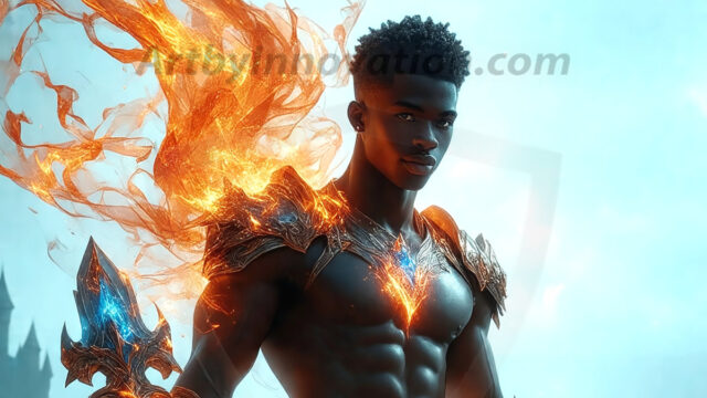 AI-generated abstract art featuring beautiful, handsome, sexy, shirtless, men, boys, lads. Fantasy, elemental mages typically have the ability to manipulate the basic elements, such as fire, water, earth, and air. This can extend to controlling sub-elements like ice, lightning, and sometimes even metal or wood.