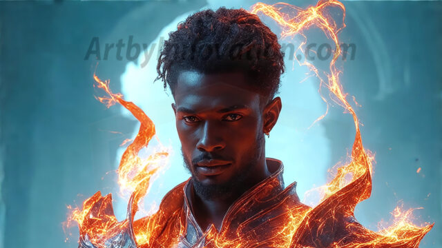 AI-generated abstract art featuring beautiful, handsome, sexy, shirtless, men, boys, lads. Fantasy, elemental mages typically have the ability to manipulate the basic elements, such as fire, water, earth, and air. This can extend to controlling sub-elements like ice, lightning, and sometimes even metal or wood.