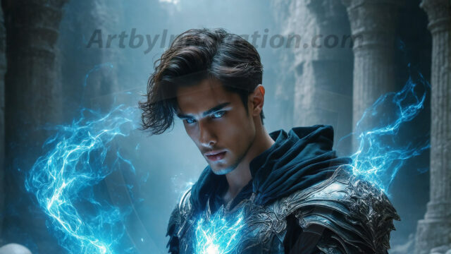 AI-generated abstract art featuring beautiful, handsome, sexy, shirtless, men, boys, lads. Fantasy, elemental mages typically have the ability to manipulate the basic elements, such as fire, water, earth, and air. This can extend to controlling sub-elements like ice, lightning, and sometimes even metal or wood.