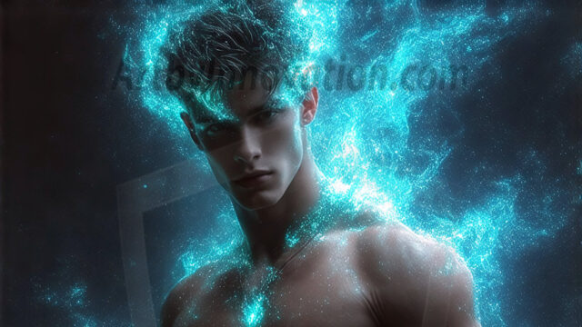 AI-generated abstract art featuring beautiful, handsome, sexy, shirtless, men, boys, lads. Fantasy, elemental mages typically have the ability to manipulate the basic elements, such as fire, water, earth, and air. This can extend to controlling sub-elements like ice, lightning, and sometimes even metal or wood.