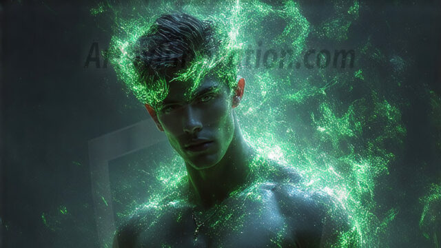 AI-generated abstract art featuring beautiful, handsome, sexy, shirtless, men, boys, lads. Fantasy, elemental mages typically have the ability to manipulate the basic elements, such as fire, water, earth, and air. This can extend to controlling sub-elements like ice, lightning, and sometimes even metal or wood.