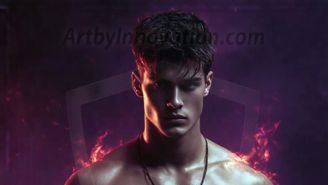 AI-generated abstract art featuring beautiful, handsome, sexy, shirtless, men, boys, lads. Fantasy, elemental mages typically have the ability to manipulate the basic elements, such as fire, water, earth, and air. This can extend to controlling sub-elements like ice, lightning, and sometimes even metal or wood.