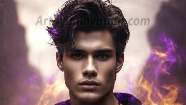 AI-generated abstract art featuring beautiful, handsome, sexy, shirtless, men, boys, lads. Fantasy, elemental mages typically have the ability to manipulate the basic elements, such as fire, water, earth, and air. This can extend to controlling sub-elements like ice, lightning, and sometimes even metal or wood.