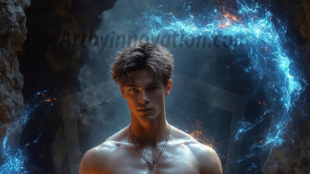 AI-generated abstract art featuring beautiful, handsome, sexy, shirtless, men, boys, lads. Fantasy, elemental mages typically have the ability to manipulate the basic elements, such as fire, water, earth, and air. This can extend to controlling sub-elements like ice, lightning, and sometimes even metal or wood.