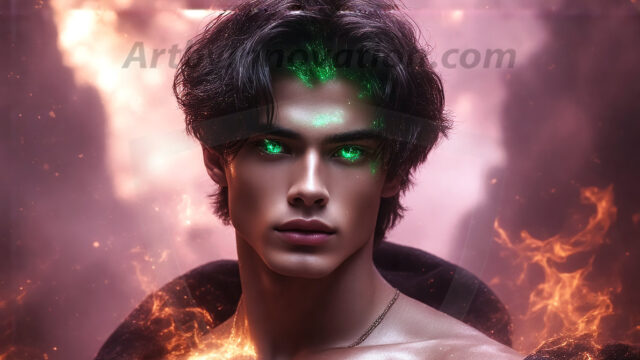 AI-generated abstract art featuring beautiful, handsome, sexy, shirtless, men, boys, lads. Fantasy, elemental mages typically have the ability to manipulate the basic elements, such as fire, water, earth, and air. This can extend to controlling sub-elements like ice, lightning, and sometimes even metal or wood.