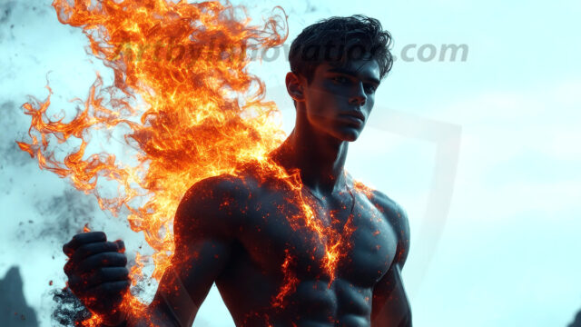 AI-generated abstract art featuring beautiful, handsome, sexy, shirtless, men, boys, lads. Fantasy, elemental mages typically have the ability to manipulate the basic elements, such as fire, water, earth, and air. This can extend to controlling sub-elements like ice, lightning, and sometimes even metal or wood.
