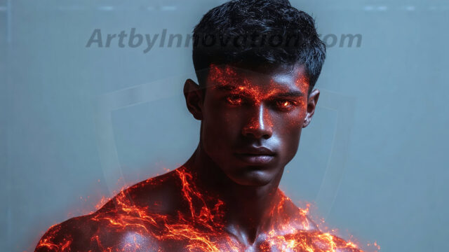 AI-generated abstract art featuring beautiful, handsome, sexy, shirtless, men, boys, lads. Fantasy, elemental mages typically have the ability to manipulate the basic elements, such as fire, water, earth, and air. This can extend to controlling sub-elements like ice, lightning, and sometimes even metal or wood.