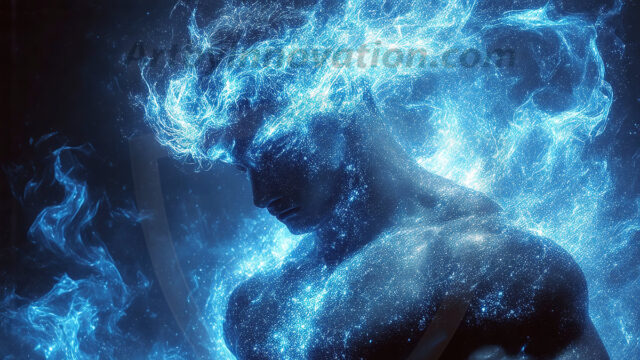 AI-generated abstract art featuring beautiful, handsome, sexy, shirtless, men, boys, lads. Fantasy, elemental mages typically have the ability to manipulate the basic elements, such as fire, water, earth, and air. This can extend to controlling sub-elements like ice, lightning, and sometimes even metal or wood.