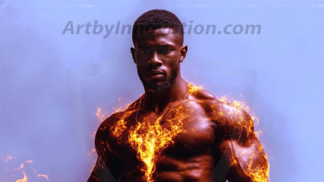 AI-generated abstract art featuring beautiful, handsome, sexy, shirtless, men, boys, lads. Fantasy, elemental mages typically have the ability to manipulate the basic elements, such as fire, water, earth, and air. This can extend to controlling sub-elements like ice, lightning, and sometimes even metal or wood.