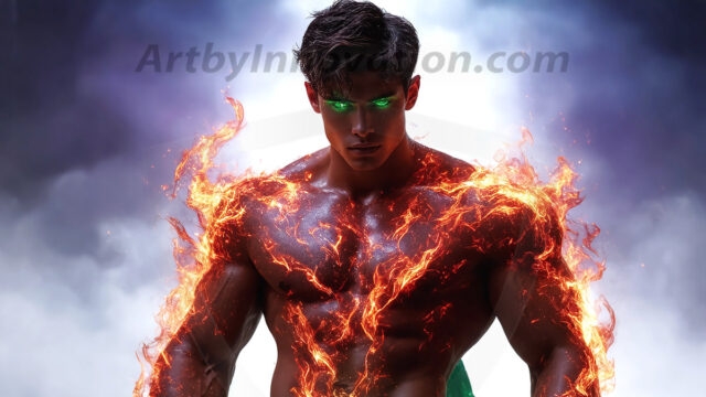 AI-generated abstract art featuring beautiful, handsome, sexy, shirtless, men, boys, lads. Fantasy, elemental mages typically have the ability to manipulate the basic elements, such as fire, water, earth, and air. This can extend to controlling sub-elements like ice, lightning, and sometimes even metal or wood.