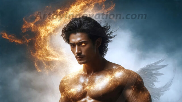 AI-generated abstract art featuring beautiful, handsome, sexy, shirtless, men, boys, lads. Fantasy, elemental mages typically have the ability to manipulate the basic elements, such as fire, water, earth, and air. This can extend to controlling sub-elements like ice, lightning, and sometimes even metal or wood.