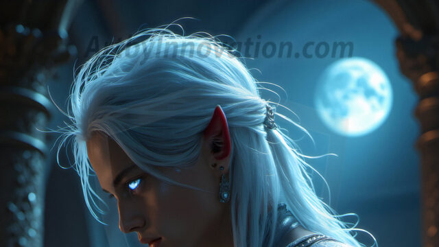 Handsome Male Elves, majestic young male elf standing in an elaborate elven background, in a dark ethereal realm. With pointed ears, wearing glamorous, luxurious, and fierce outfits is an Elven city, full of handsome, and sexy, shirtless elf men, that are adorned with shimmering, iridescent armor.