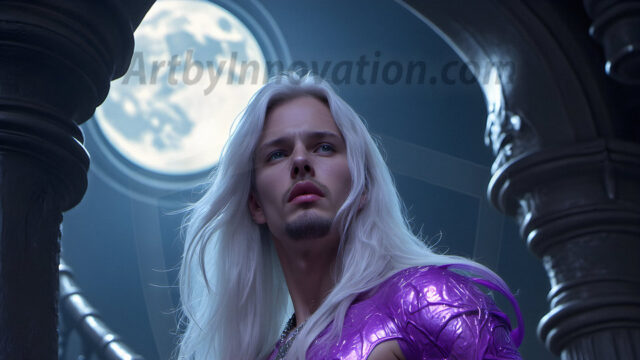 Handsome Male Elves, majestic young male elf standing in an elaborate elven background, in a dark ethereal realm. With pointed ears, wearing glamorous, luxurious, and fierce outfits is an Elven city, full of handsome, and sexy, shirtless elf men, that are adorned with shimmering, iridescent armor.