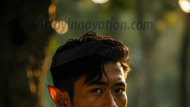 Brought to life through AI, Capturing the Pristine and Elusive Male Fairy. Imagine a realm where handsome shirtless men & boys possess enormous, shimmering crystal wings, vibrant and radiant, capturing and reflecting the light of the environment in a mesmerizing way, and adding a touch of mystery to their intense visage. Outdoors in a fantasy mysterious enchanted realm.