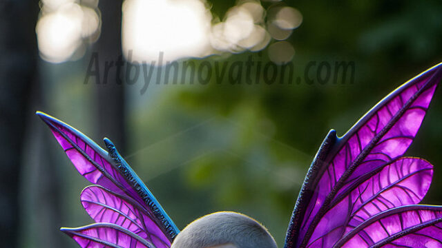 Brought to life through AI, Capturing the Pristine and Elusive Male Fairy. Imagine a realm where handsome shirtless men & boys possess enormous, shimmering crystal wings, vibrant and radiant, capturing and reflecting the light of the environment in a mesmerizing way, and adding a touch of mystery to their intense visage. Outdoors in a fantasy mysterious enchanted realm.