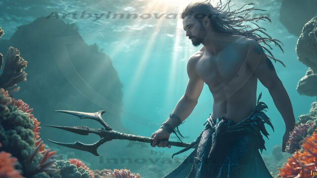AI-generated HD photos featuring Mermen, The Warriors of the Sea. A collection of over 1,000 AI generated photo images of Mermen Warriors. Shirtless men from all age groups, with slim builds to hot and sexy, muscular body types, and from teenaged boys, to young men, to the handsome Elders. Merman warriors rising from a whirlpool, with a trident in hand, set against a stormy backdrop with dramatic lighting. Vibrant coral reefs, with detailed underwater scenes, highly realistic, with obsidian scales, that shimmer in the sunlight.