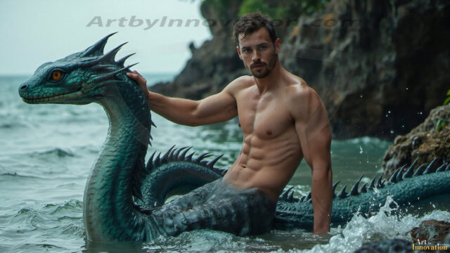 Mermen, The Warriors of the Sea - Male Fantasy Art, brought to life through AI.