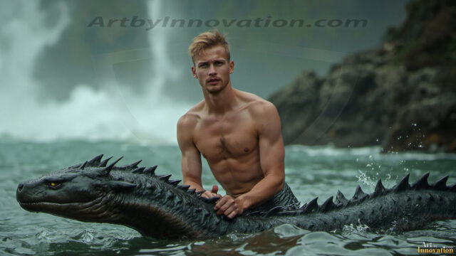 Mermen, The Warriors of the Sea - Male Fantasy Art, brought to life through AI.