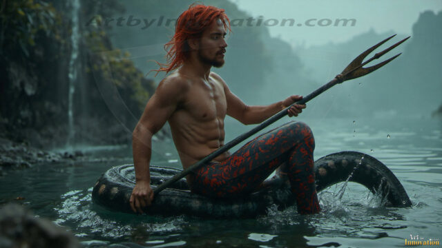 Mermen, The Warriors of the Sea - Male Fantasy Art, brought to life through AI.