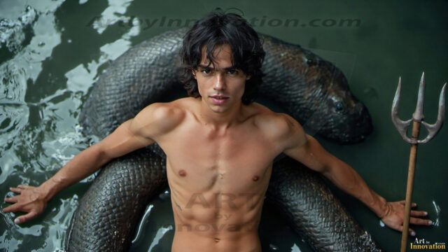 Mermen, The Warriors of the Sea - Male Fantasy Art, brought to life through AI.