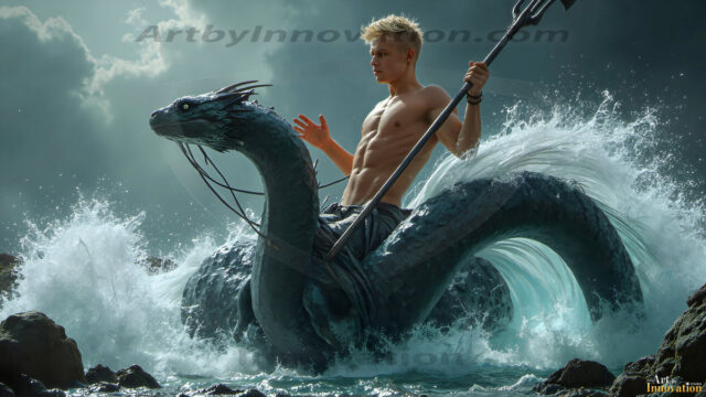 Mermen, The Warriors of the Sea - Male Fantasy Art, brought to life through AI.