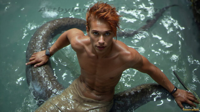 Mermen, The Warriors of the Sea - Male Fantasy Art, brought to life through AI.